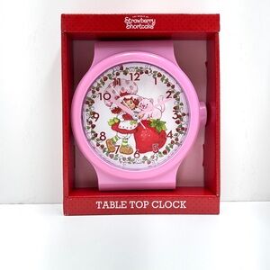Strawberry Shortcake Pink Table Top Clock